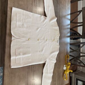 J.Crew Cream Cardigan with Gold Buttons